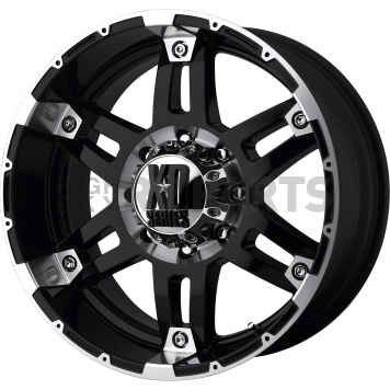 KMC Wheel 18 Diameter 18 Offset Aluminum Black With Natural Accents Single