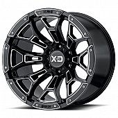 KMC Wheel 18 Diameter -18 Offset Aluminum Black With Natural Accents Single
