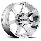 Ultra Wheel 18 Diameter 12 Offset Chrome Plated Single - 205-8982C+12