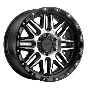 Black Rhino Wheel Alamo - 20 x 9 Black With Natural Face And Stainless Bolts - 2090ALA068165B22