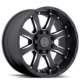 Black Rhino Wheel Sierra - 20 x 9 Black With Natural Accents - 2090SRA128165B22