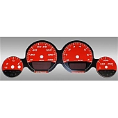 US Speedo Gauge Face Overlay - Orange Daytime Color/ White Letter Color - MAG069