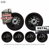 Aurora Instuments Gauge Face Overlay - Fiber Black Daytime Color/ White Letter Color - 8614
