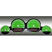 US Speedo Gauge Face Overlay - Green Daytime Color/ White Letter Color - MAG0711