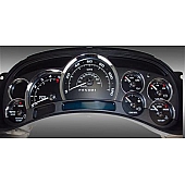 US Speedo Gauge Face Overlay - Black Daytime Color/ White Letter Color - PLK0641D