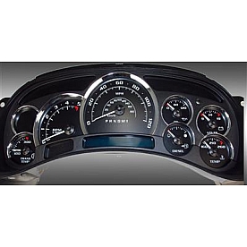 US Speedo Gauge Face Overlay - Black Daytime Color/ White Letter Color - PLK0641D