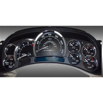 US Speedo Gauge Face Overlay - Black Daytime Color/ White Letter Color - PLK0641D