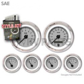Aurora Instuments Gauge Face Overlay - Fiber Gray Daytime Color/ Black Letter Color - 1252
