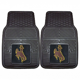 Fan Mat Floor Mat - Universal Fit Black Vinyl Set of 2 - 12921