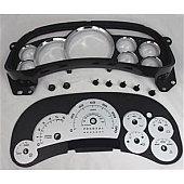 US Speedo Gauge Face Overlay - Silver Daytime Color/ Black Letter Color - PLK0642