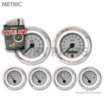 Aurora Instuments Gauge Face Overlay - Fiber Gray Daytime Color/ Black Letter Color - 4883