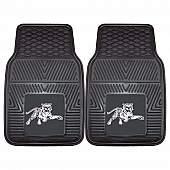 Fan Mat Floor Mat - Universal Fit Black Vinyl Set of 2 - 12923