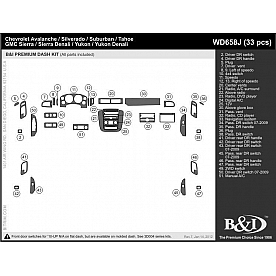 B & I Fender Dash Panel Trim WD658JCF1
