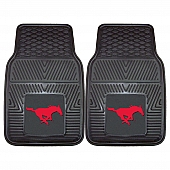 Fan Mat Floor Mat - Universal Fit Black Vinyl Set of 2 - 13010