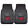 Fan Mat Floor Mat - Universal Fit Black Vinyl Set of 2 - 13010