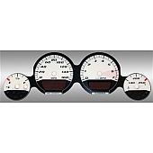 US Speedo Gauge Face Overlay - White Daytime Color/ Black Letter Color - MAG080