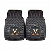 Fan Mat Floor Mat - Universal Fit Black Vinyl Set of 2 - 13249