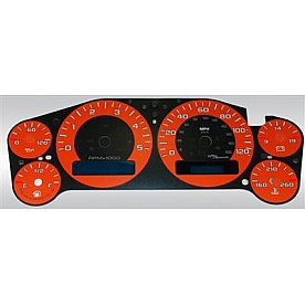 US Speedo Gauge Face Overlay - Orange Daytime Color/ White Letter Color - 9001200749
