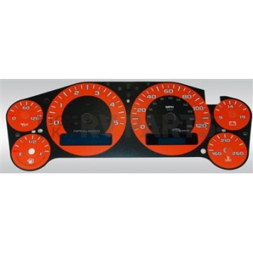 US Speedo Gauge Face Overlay - Orange Daytime Color/ White Letter Color - 9001200749