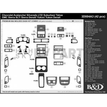 B & I Fender Dash Panel Trim 3D004A3DCF-1