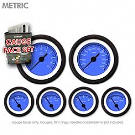 Aurora Instuments Gauge Face Overlay - Fiber Blue Daytime Color/ White Letter Color - 8382