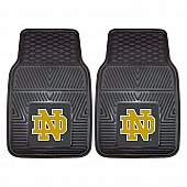 Fan Mat Floor Mat - Universal Fit Black Vinyl Set of 2 - 13253