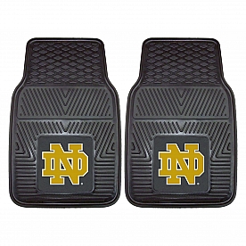 Fan Mat Floor Mat - Universal Fit Black Vinyl Set of 2 - 13253