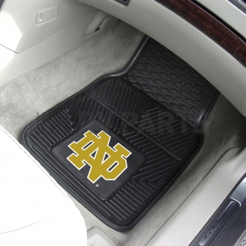 Fan Mat Floor Mat - Universal Fit Black Vinyl Set of 2 - 13253-1