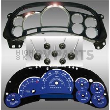 US Speedo Gauge Face Overlay - Blue Daytime Color/ White Letter Color - PLK0644D