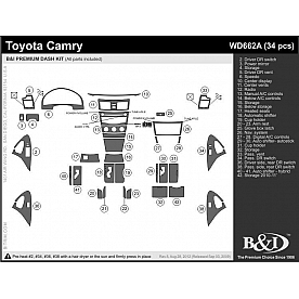 B & I Fender Dash Panel Trim WD662ADRW