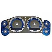 US Speedo Gauge Face Overlay - Blue Daytime Color/ White Letter Color - AMGM23