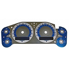 US Speedo Gauge Face Overlay - Blue Daytime Color/ White Letter Color - AMGM23
