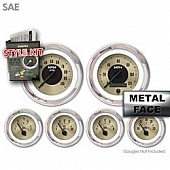 Aurora Instuments Gauge Face Overlay - Fiber Gold Daytime Color/ Black Letter Color - 2498