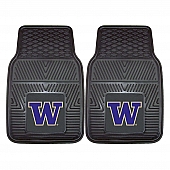 Fan Mat Floor Mat - Universal Fit Black Vinyl Set of 2 - 13258