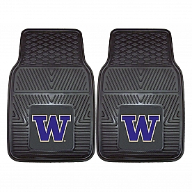 Fan Mat Floor Mat - Universal Fit Black Vinyl Set of 2 - 13258