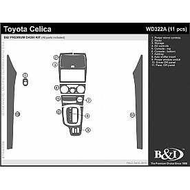 B & I Fender Dash Panel Trim WD322ACF1