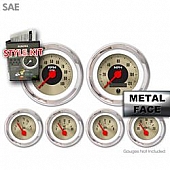 Aurora Instuments Gauge Face Overlay - Fiber Gold Daytime Color/ Black Letter Color - 8624