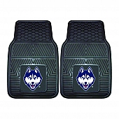 Fan Mat Floor Mat - Universal Fit Black Vinyl Set of 2 - 13263