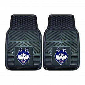 Fan Mat Floor Mat - Universal Fit Black Vinyl Set of 2 - 13263