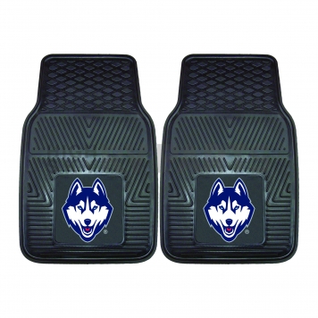 Fan Mat Floor Mat - Universal Fit Black Vinyl Set of 2 - 13263