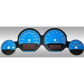 US Speedo Gauge Face Overlay - Blue Daytime Color/ White Letter Color - MAG084