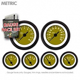 Aurora Instuments Gauge Face Overlay - Fiber Green Daytime Color/ White Letter Color - 8386