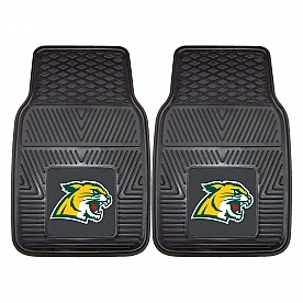 Fan Mat Floor Mat - Universal Fit Black Vinyl Set of 2 - 13282