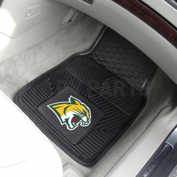 Fan Mat Floor Mat - Universal Fit Black Vinyl Set of 2 - 13282-1