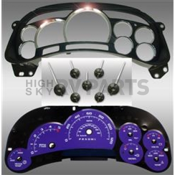 US Speedo Gauge Face Overlay - Purple Daytime Color/ White Letter Color - PLK0647D