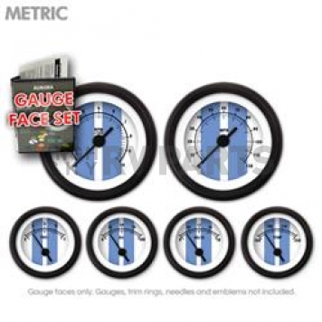 Aurora Instuments Gauge Face Overlay - Fiber White Daytime Color/ Black Letter Color - 8467