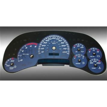 US Speedo Gauge Face Overlay - Blue Daytime Color/ White Letter Color - SS1200544D