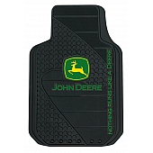 Plasticolor Floor Mat - Universal Fit Rubber John Deere Logo Set of 2 - 001326R01