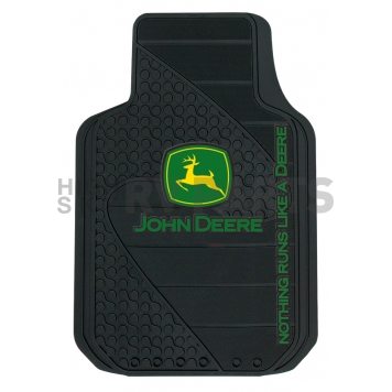 Plasticolor Floor Mat - Universal Fit Rubber John Deere Logo Set of 2 - 001326R01