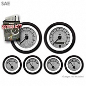 Aurora Instuments Gauge Face Overlay - Fiber Gray Daytime Color/ Black Letter Color - 1791